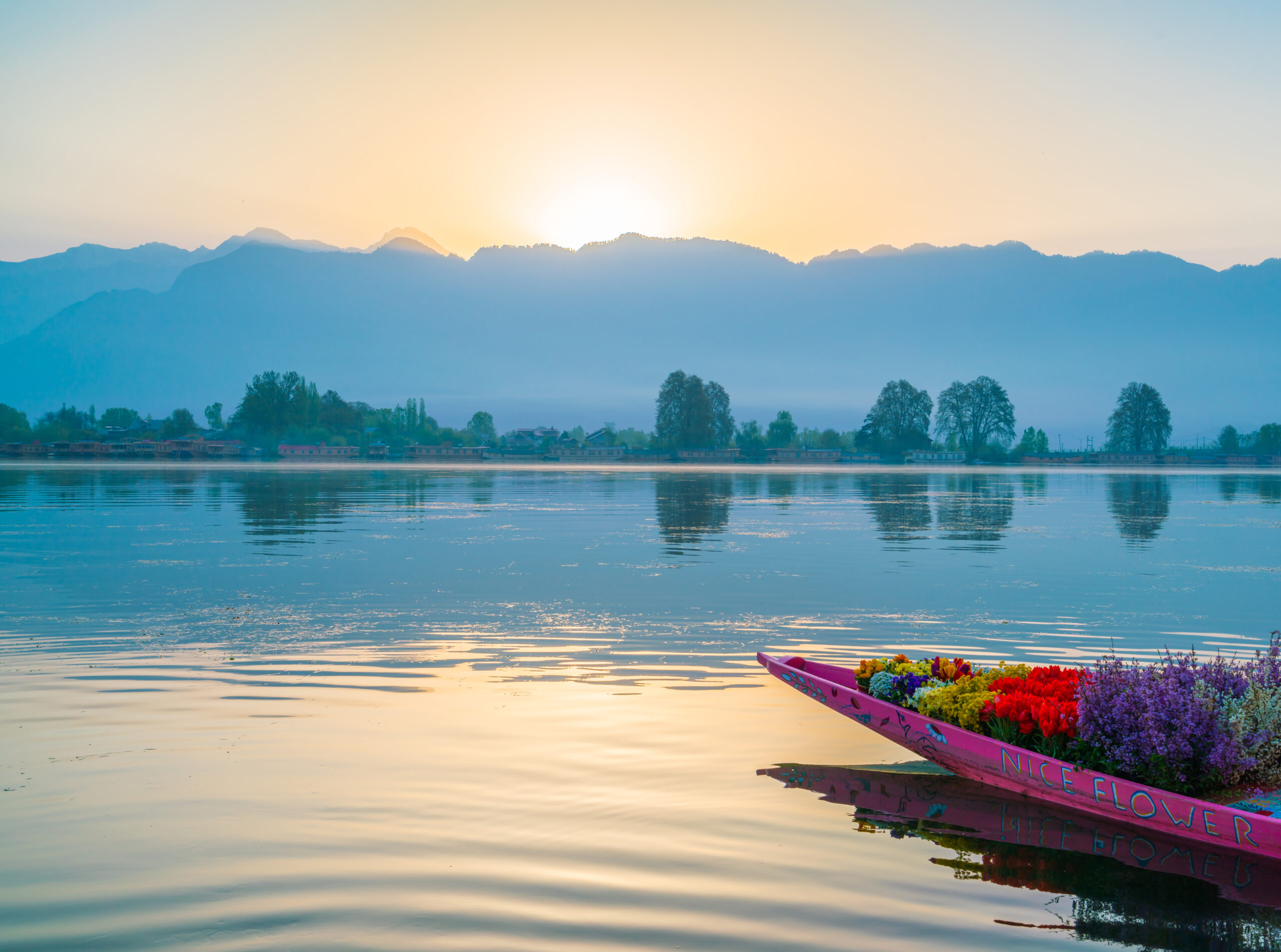 Sunrise on Dal lake, Kashmir India